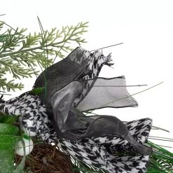 Arrangements & Greenery>Kirklands Home White Berries & Houndstooth Bows Christmas Garland