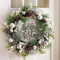 Christmas Wreaths>Kirklands Home Berry Merry Christmas Wreath White