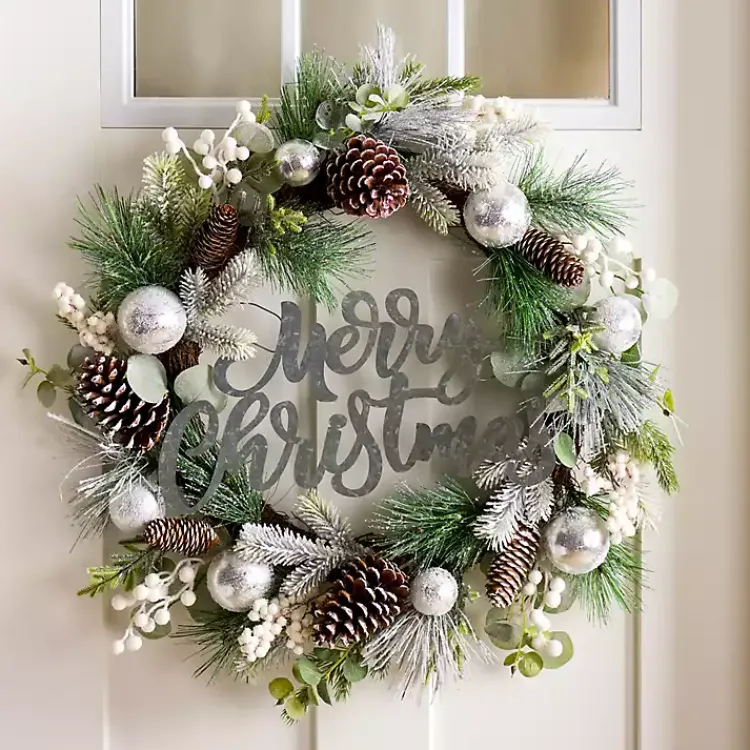 Christmas Wreaths>Kirklands Home Berry Merry Christmas Wreath White