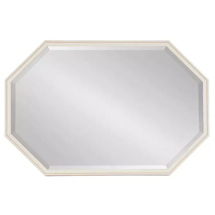 Kirklands Home White Beveled Octagon Wall Mirror Sale