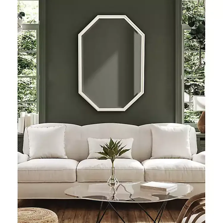 Kirklands Home White Beveled Octagon Wall Mirror Sale