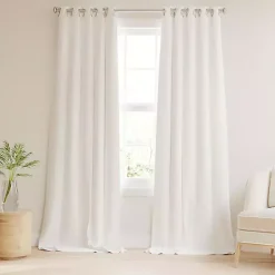 Kirklands Home Blackout Curtains, 84 in. White Best