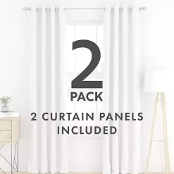 Kirklands Home Blackout Curtains, 84 in. White Best
