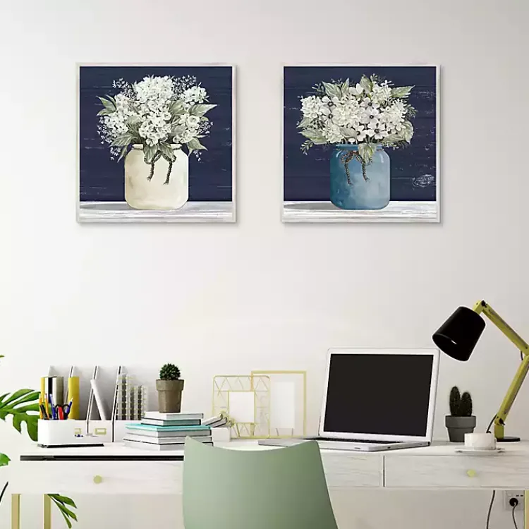 Kirklands Home White Blossom Bouquet 2-pc. Framed Wall Art Set Online