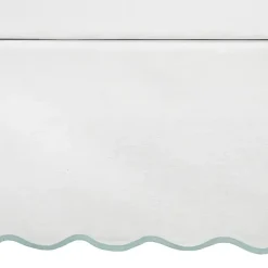 Kirklands Home White Blue Scalloped Coastal Queen Bed Skirt Best