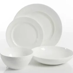 Kirklands Home Bone China 16-pc. Dinnerware Set White Outlet
