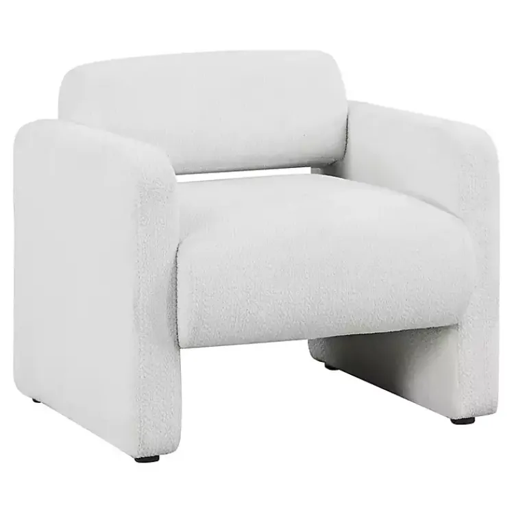 Kirklands Home Boucle Modern Accent Chair White Discount