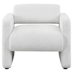 Kirklands Home Boucle Modern Accent Chair White Discount