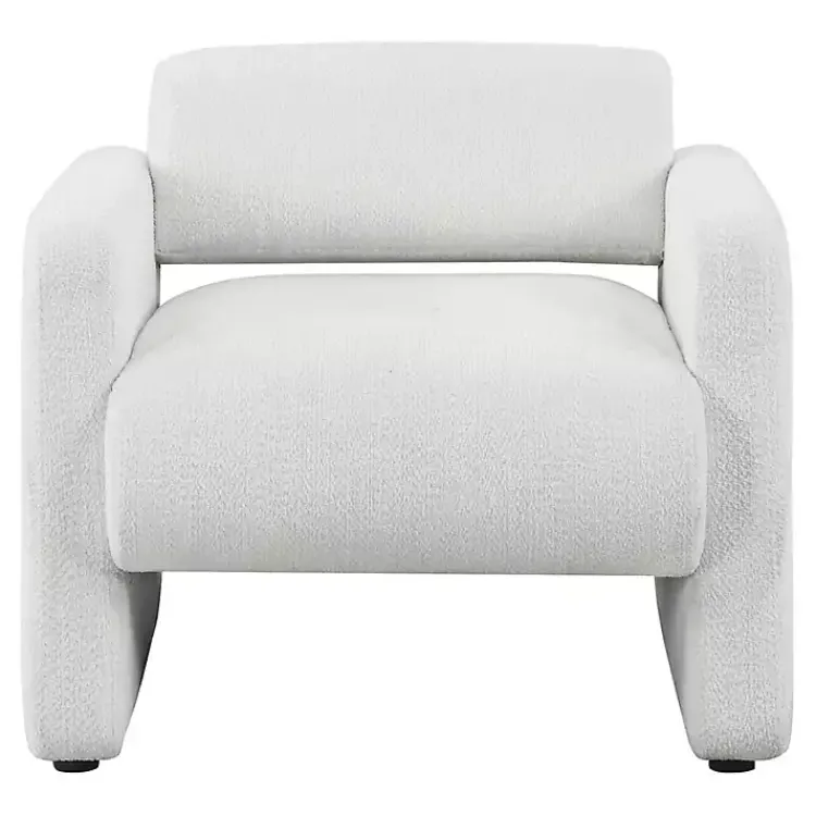 Kirklands Home Boucle Modern Accent Chair White Discount