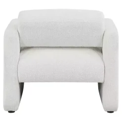 Kirklands Home Boucle Modern Accent Chair White Discount