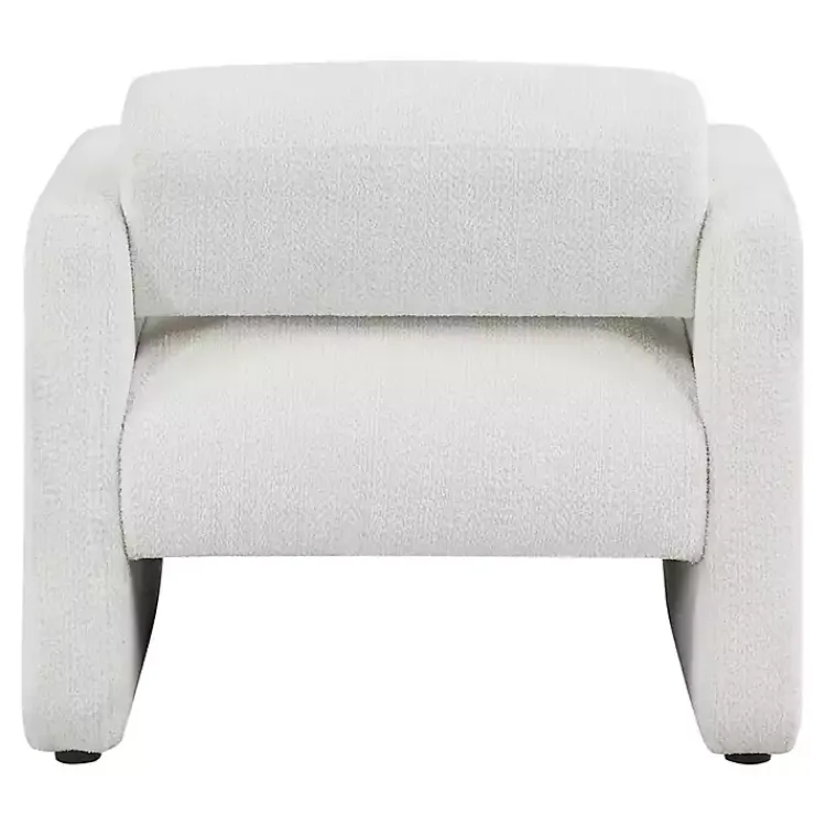 Kirklands Home Boucle Modern Accent Chair White Discount