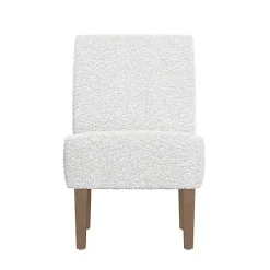 Kirklands Home Boucle Slipper Accent Chair White Clearance