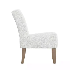 Kirklands Home Boucle Slipper Accent Chair White Clearance