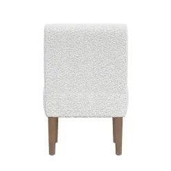 Kirklands Home Boucle Slipper Accent Chair White Clearance