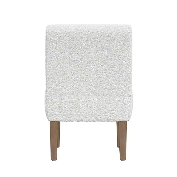 Kirklands Home Boucle Slipper Accent Chair White Clearance