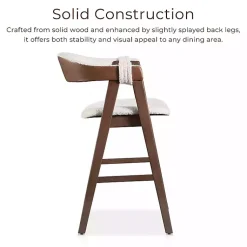 Kirklands Home Boucle Wood Penny Counter Stools, Set of 2 White Online