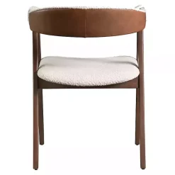 Kirklands Home Boucle Wood Penny Dining Chairs, Set of 2 White Outlet