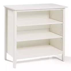 Kirklands Home Brazilian Pine Wood Short Bookshelf White Hot