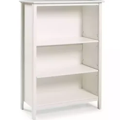 Kirklands Home Brazilian Pine Wood 3-Tier Bookshelf White Hot