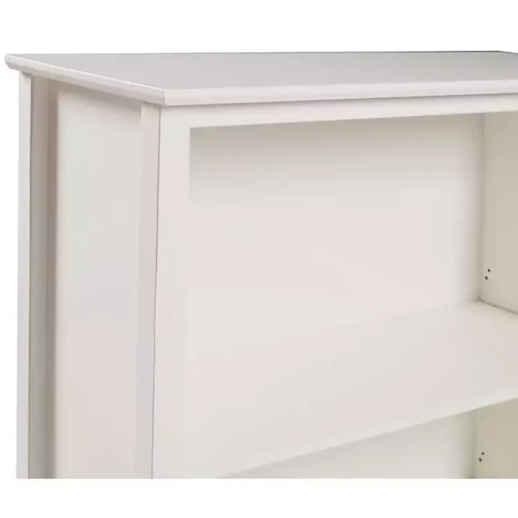 Kirklands Home Brazilian Pine Wood 3-Tier Bookshelf White Hot