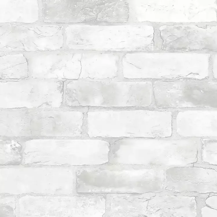 Kirklands Home White Brick Peel & Stick Wallpaper Outlet