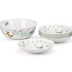 Kirklands Home White Butterfly Meadow 7-pc. Bowl Set Clearance