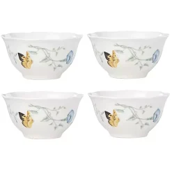 Kirklands Home White Butterfly Meadow Rice Bowls, Set of 4 Outlet