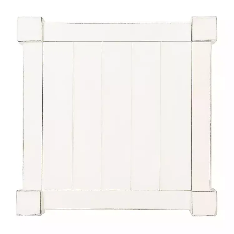 Kirklands Home Carved Pinewood Farmhouse Accent Table White New