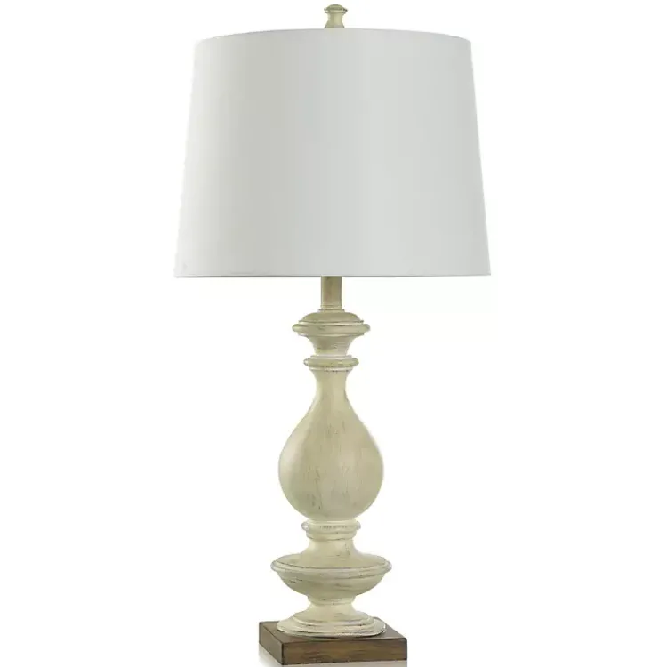 Kirklands Home Carved Traditional Table Lamp White Hot