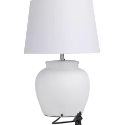 Kirklands Home Cement Table Lamp White Sale
