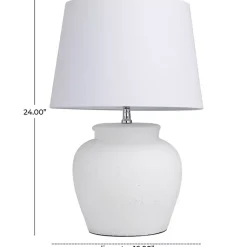 Kirklands Home Cement Table Lamp White Sale