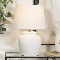 Kirklands Home Cement Table Lamp White Sale