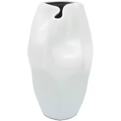 Vases>Kirklands Home Ceramic Abstract Vase, 14 in. White