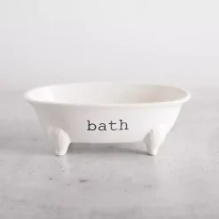 Kirklands Home Ceramic Bathtub Dish White Outlet