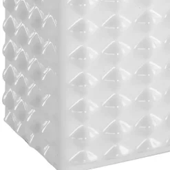 Kirklands Home Ceramic Diamond Textured Table Lamp White