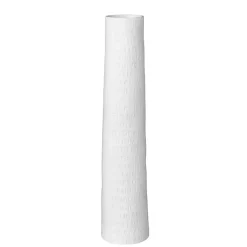 Vases>Kirklands Home Ceramic Flower Names Embossed Vase, 9 in. White