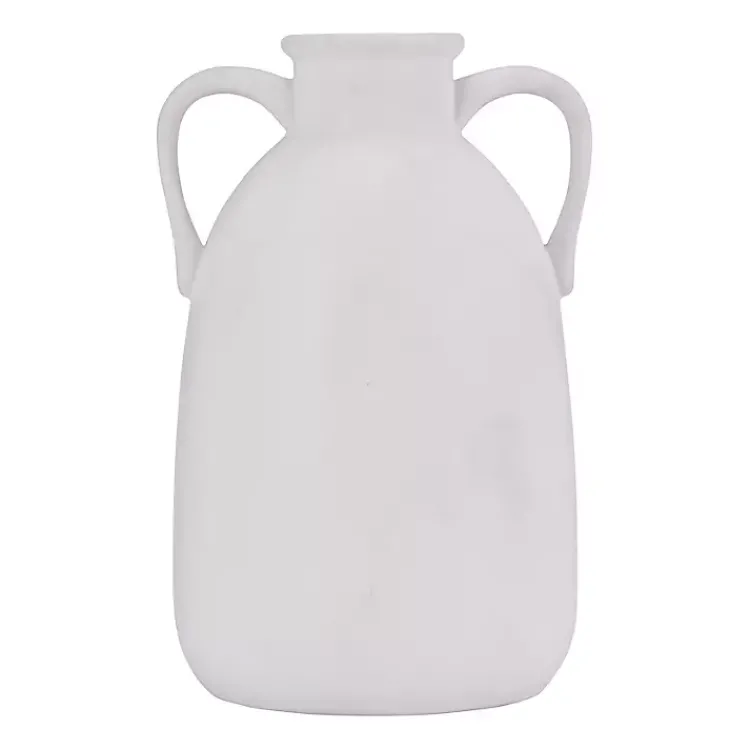 Vases>Kirklands Home Ceramic Jug Handles Vase, 10 in. White
