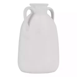 Vases>Kirklands Home Ceramic Jug Handles Vase, 10 in. White