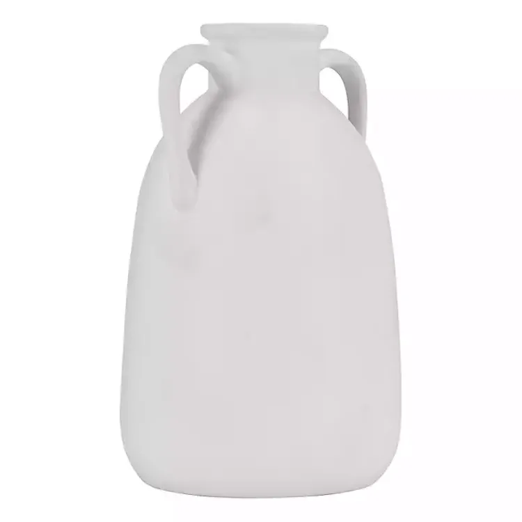 Vases>Kirklands Home Ceramic Jug Handles Vase, 10 in. White