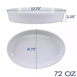 Kirklands Home Ceramic Oval Bakers, Set of 2 White Best