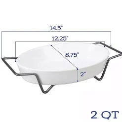 Kirklands Home Ceramic 2-pc. Baker Set with Racks White Online