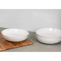 Kirklands Home Ceramic Round Dinner Bowls, Set of 6 White Best