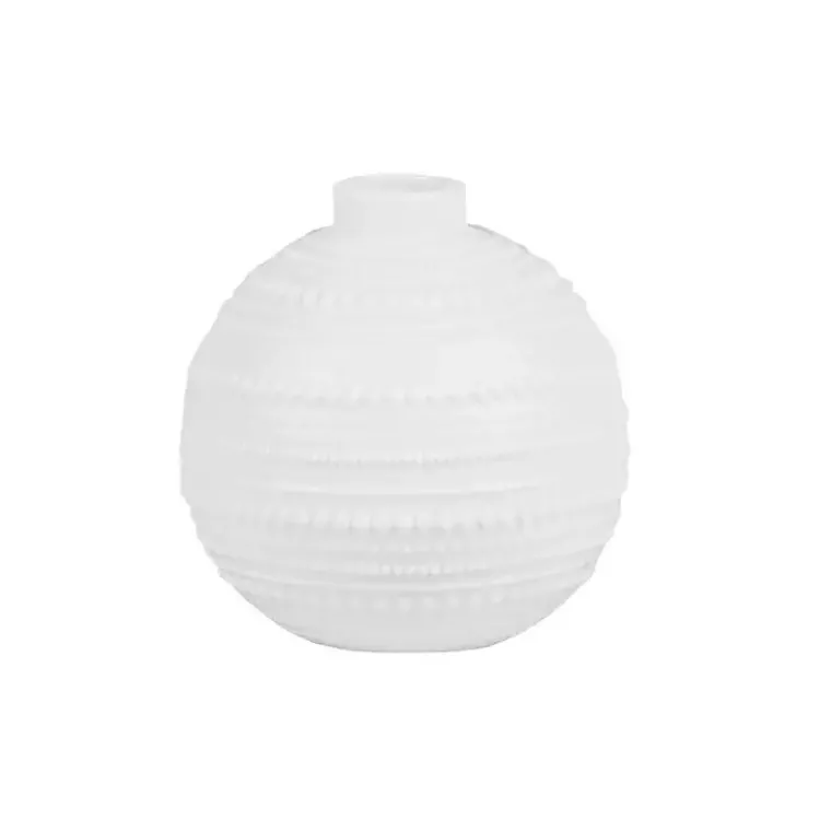 Vases>Kirklands Home Ceramic Round Textured Mini Vases, Set of 3 White