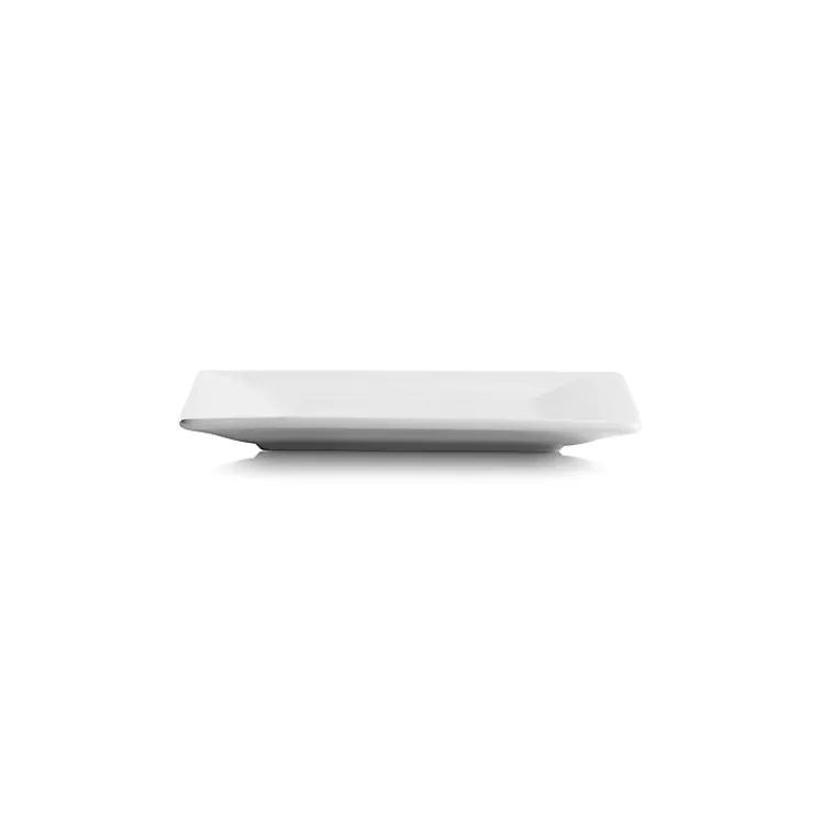 Kirklands Home Ceramic Square Appetizer Plates, Set of 6 White New