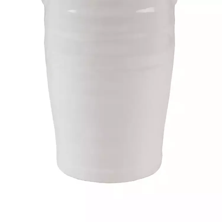 Kirklands Home Ceramic Table Lamp with Handles White Outlet