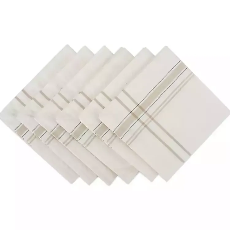 Kirklands Home Chambray French Stripe Napkins, Set of 6 White