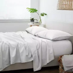 Kirklands Home Chambray 4-pc. California King Sheet Set White New