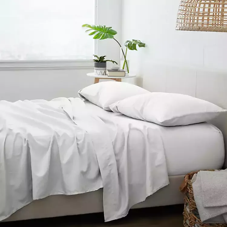 Kirklands Home Chambray 4-pc. Full Bed Sheet Set White Sale