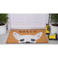 Kirklands Home Chihuahua Hello Doormat White Best