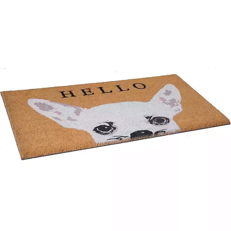 Kirklands Home Chihuahua Hello Doormat White Best